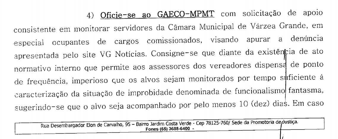 pedido ao gaeco