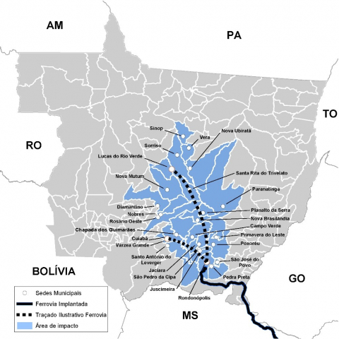 Mapa ferrovia