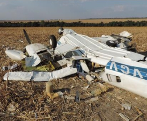 Acidente de avi&atilde;o em Nobres