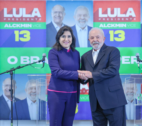 Lula e Simone Tebet