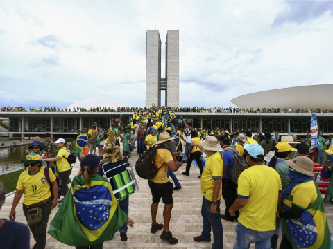 Terroristas bolsonaristas em Bras&iacute;lia