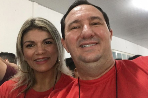 Valdir Barranco e esposa