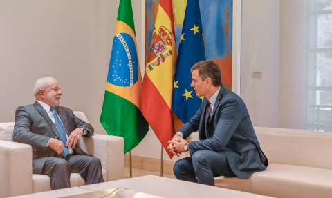 Lula e o primeiro-ministro espanhol Pedro S&aacute;nchez
