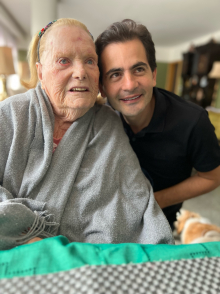 F&aacute;bio Garcia e sua av&oacute; Yolanda Paulino